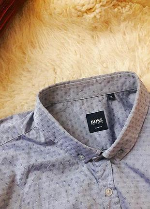 Бавовняна сорочка з відливом #hugo boss #оригінал