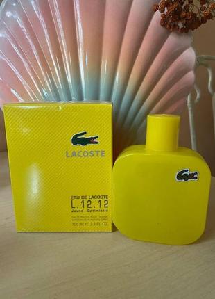 Lacoste eau de lacoste l.12.12 yellow 100 мл мужской парфюм, мужественный парфюм