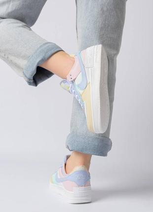 Жіночі кросівки nike air force 1 shadow white sky yellow2 фото