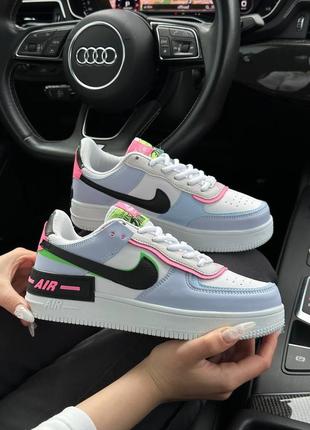 Жіночі кросівки nike air force 1 shadow violet black rose3 фото