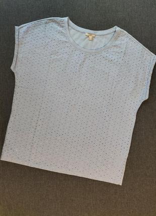 Стильная легкая футболка блузка edc s-m голубая2 фото