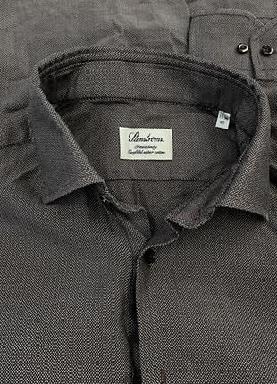 Изысканная брендовая мужская хлопковая рубашка рубашка скандинавского бренда stenstrodms м-л.