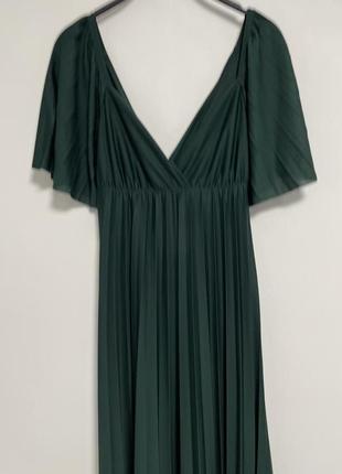 Плиссированное платье макси с открытой спиной  asos design6 фото