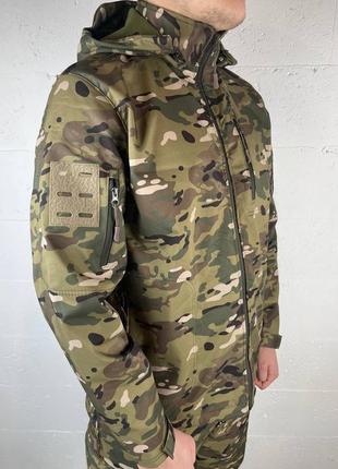 👍 тактична демісезонна софтшел куртка мультикам чоловіча мужская тактическая2 фото
