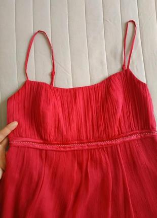 Червоно-малинова шовкова сукня, 100% шовк2 фото