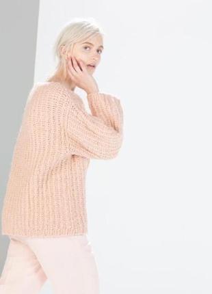 Новый без бирки с шерстью ламы свитер italian yarn zara knit 🇹🇷 turkey10 фото