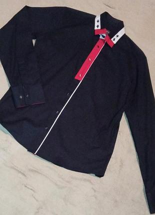 Sale!! мужская темно-синяя рубашка с белыми и красными вставками s m xl xxl