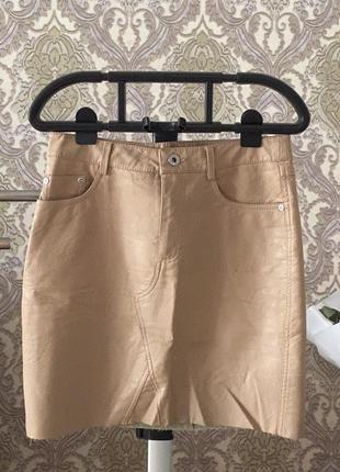 Спідниця під шкіру міні 2