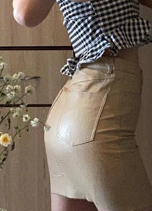 Спідниця під шкіру міні 3