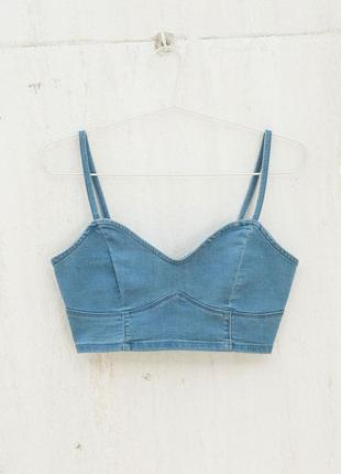Топ джинсовий денім bershka