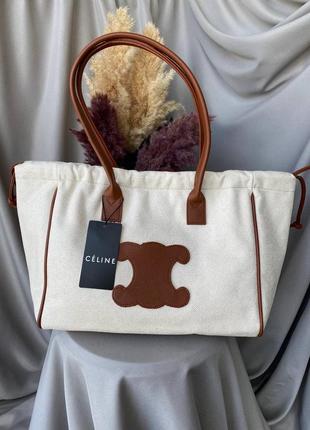 Сумка-шоппер celine shopper beige
