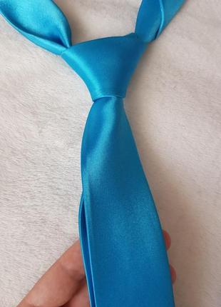 Краватка галстук ліловий бірюзовий персиковий2 фото