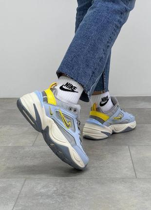 Кросівки nike m2k tekno blue yellow ua4 фото