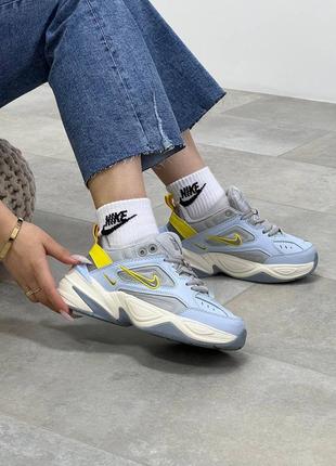 Кросівки nike m2k tekno blue yellow ua7 фото