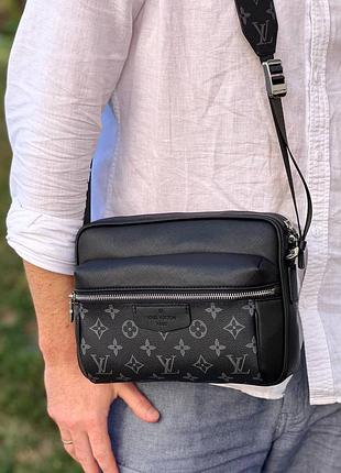 Сумка мессенджер мужская черная брендовая