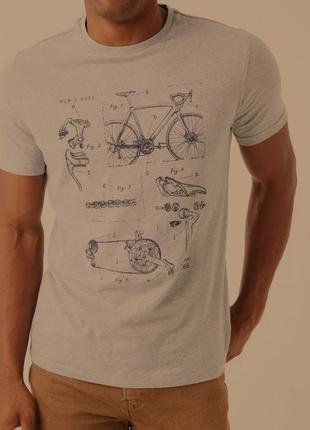 Футболка кежуал  унисекс fat face bike sketch t-shirt