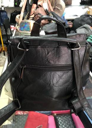 Чорний рюкзак - сумка paolo bags5 фото