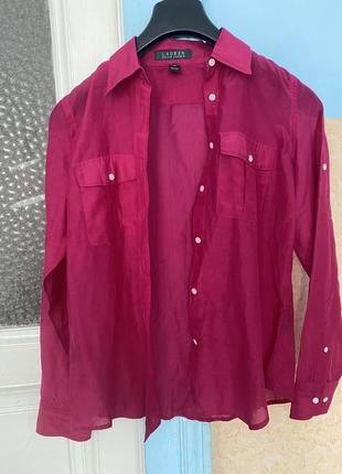 Рубашка ralph lauren 44 46 оригинал шелк состояние новой