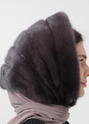 Женский меховой платок из настоящего меха норки