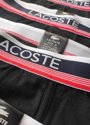 Мужской набор трусов  lacoste black 4 шт +  фирменная коробка3 фото