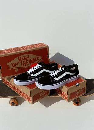 Чёрные классические кеды vans old school чорні жіночі оригінальні кеди vans old school