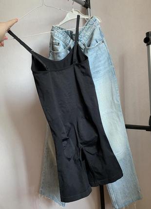 Спортивный ромпер корректирующее белье майкой на шлейках комбинезон с лосинами6 фото