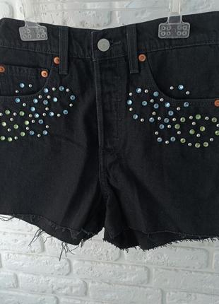 Джинсовые шорты от levi's р xs, s3 фото