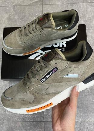 Кроссовки reebok classic super leather dark silver4 фото