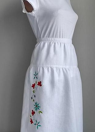 Peyton спідниця юбка льон вишивка