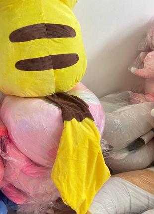 Велика м'яка іграшка пікачу 75 см, 2 в 1 іграшка-подушка,pikachu pokemon іграшки жовтий 75 см5 фото