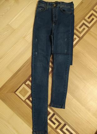 Очень классные, новые джинсы скини с высокой посадкой, размер 25-26