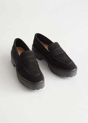 Лофери &amp; other stories chunky suede loafers / 42