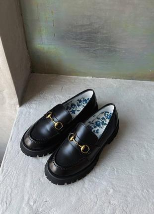 Лофери gucci loafers black