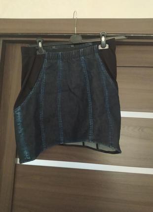 Юбка джинсовая,комбинированная