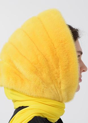 Женский меховой платок из настоящего меха норки