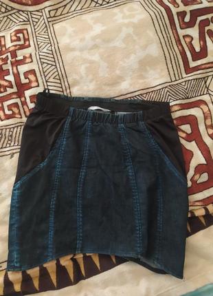 Юбка джинсовая,комбинированная2 фото