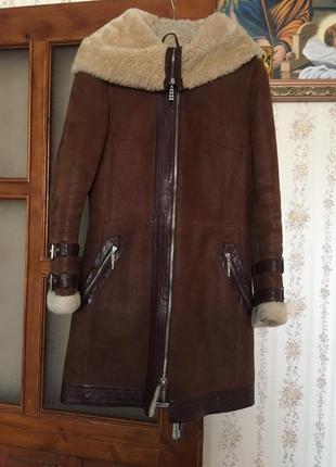 Натуральна шкіряна дублянка