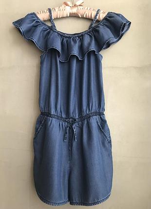 Комбінезон-ромпер джинсовий next для дівчинки 10 років/ ріст 140 см