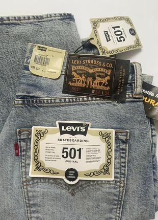 Чоловічі джинси levi's 501 skateboarding original walteria8 фото