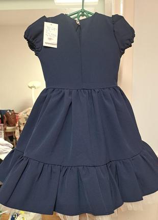 Неймовірна стильна шкільна сукня плаття 6-9років5 фото