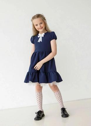 Неймовірна стильна шкільна сукня плаття 6-9років7 фото