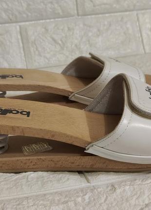 Женские сабо baldo 37 белые,деревянные сандали на пружинном каблуке.италия.5 фото