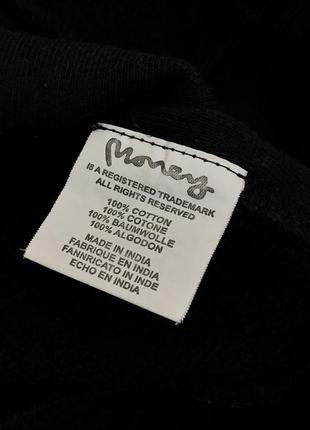 Трендовый черный свитшот money с большим принтом, карманом, замочком, кофта, толстовка, худи, gorilla5 фото