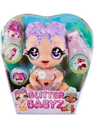 Лялька glitter babyz lila wildboom 3+ пупс з блискітками ліла вайлдбум, що змінює колір