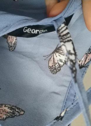Блуза с бабочками и воланами на рукавах george большой размер3 фото