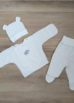 Байковий комплект 3-ка для немовлят в пологовий байковий комплект для малюка 100% бавовна6 фото