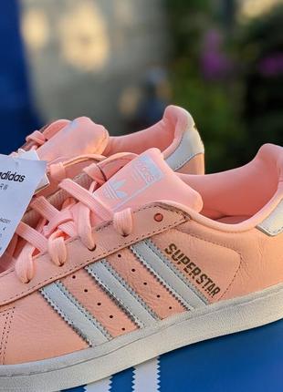 Жіночі кросівки кеди adidas originals superstar b42001 рожеві5 фото