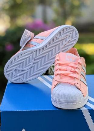 Жіночі кросівки кеди adidas originals superstar b42001 рожеві4 фото