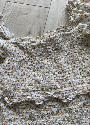Гарна сукня  по фігурі гумка котонова принт квіти 10-8 м-с4 фото