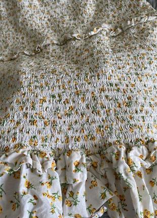 Гарна сукня  по фігурі гумка котонова принт квіти 10-8 м-с6 фото